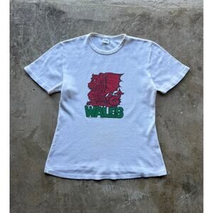 VTG 1970s 'Wales' John Hughes Groggs Pottery Promo Shirt Size Women's Medium